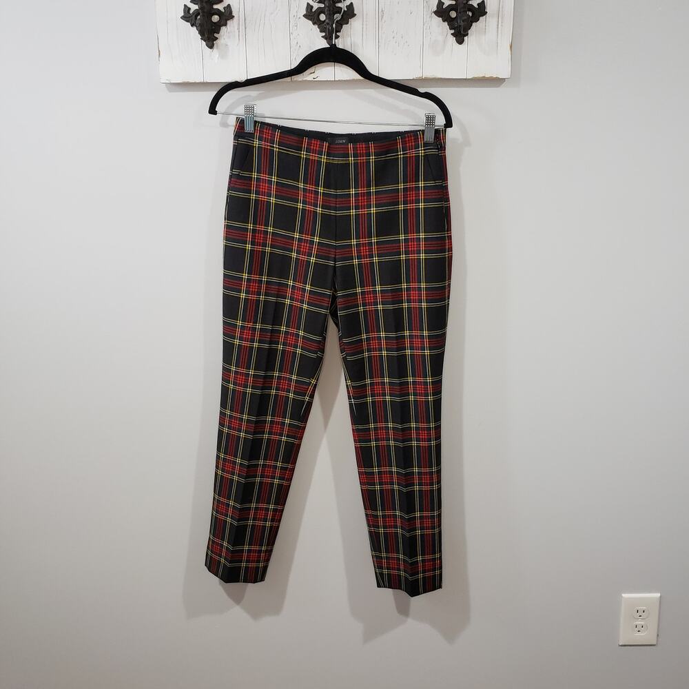 J.Crew Tartan Plaid Holiday Ankle Pants Size 2